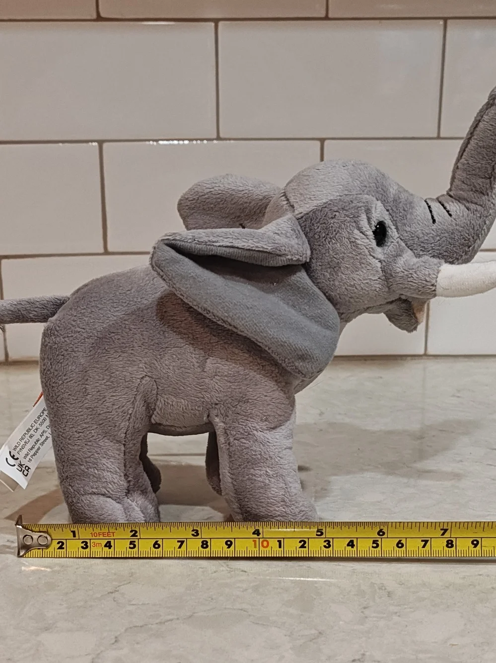Wild Republic Elephant Trunk SOUND Stuffed Animal Realistic 8